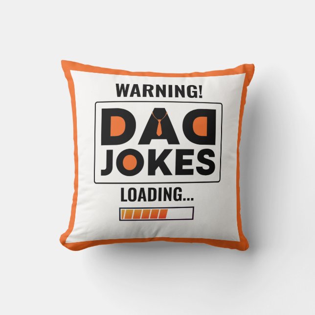 Coussin Fantastique avertissement ! Papa Plaisanter Téléch (Recto)