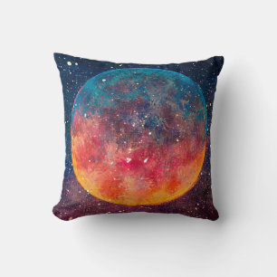 Coussin Fantastique peinture à l'huile belle grande planèt