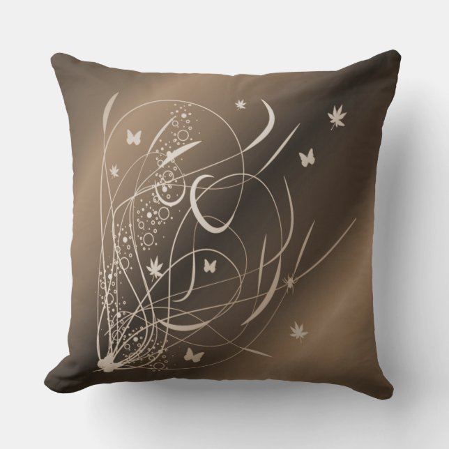 Coussin fantasy floral pattern (Recto)