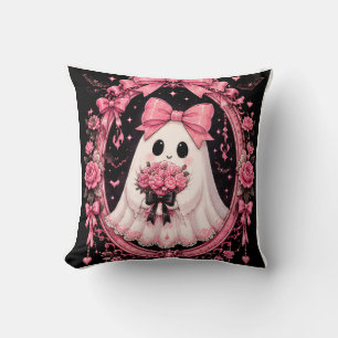 Coussin Fantôme de ballerine à nœud rose Halloween Coquett