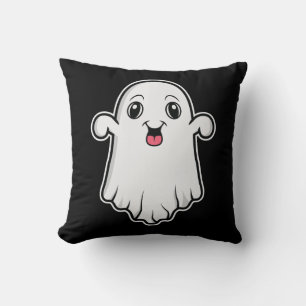 Coussin Fantôme de dessin animé heureux et mignon Hallowee