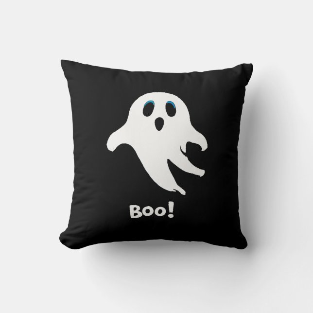 Coussin Fantôme d'Halloween volant (Recto)