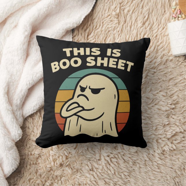 Coussin Fantôme drôle "C'est une feuille de Boo" Halloween (Couverture)