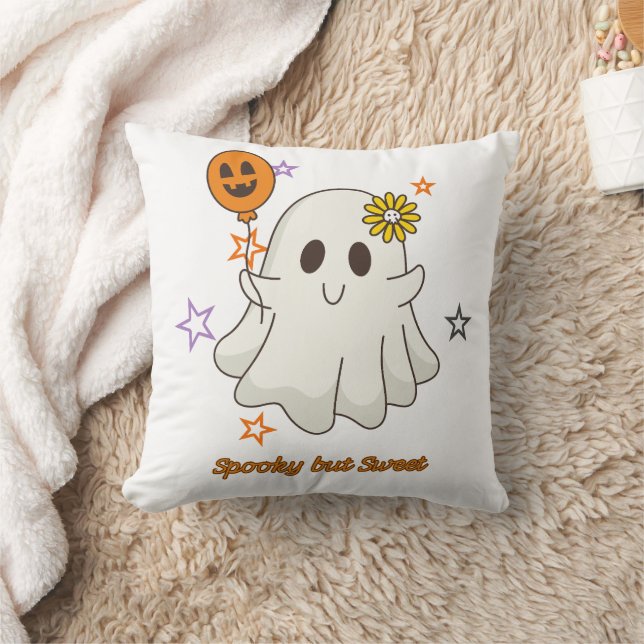 Coussin Fantôme mignon Halloween chouette mais doux (Couverture)
