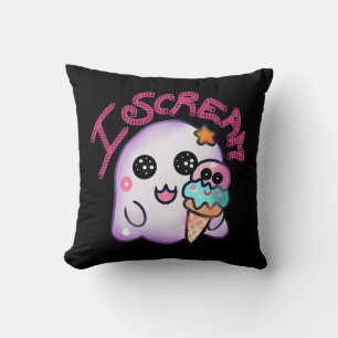 Coussin Fantôme personnalisé "Je crie" avec illustration d