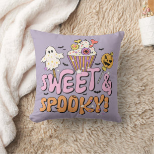 Coussin Fantômes doux et Éffrayants et Halloween Citrouill
