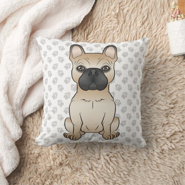 Coussin Faon avec bouledogue français à masque noir Chien  (Couverture)