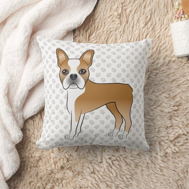Coussin Faon Bouledogue américain Mignon Chien de Dessin A (Couverture)