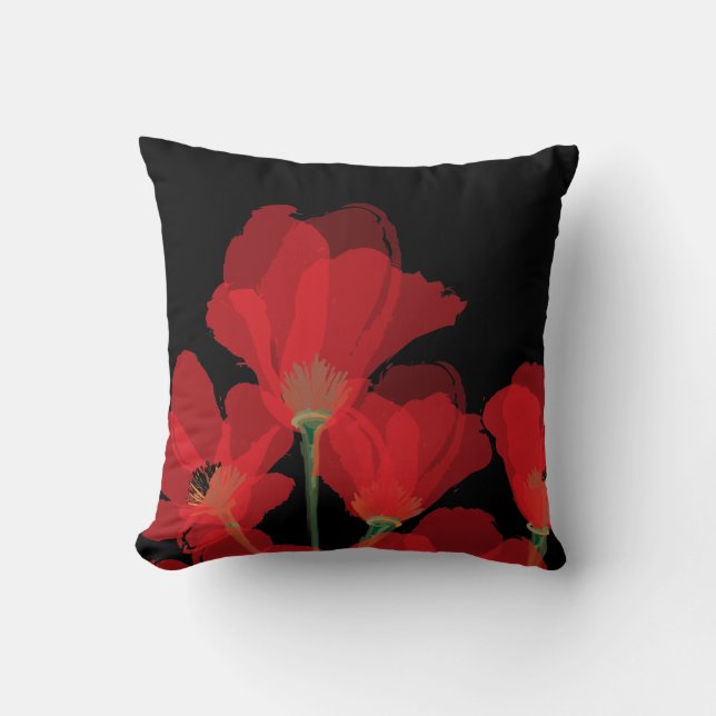 Coussin Fards à joues Sur de Fluers Noir (Recto)