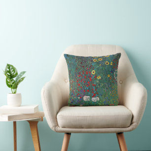 Coussin Farmergarden avec Tournesol de Klimt, Fleurs Vinta