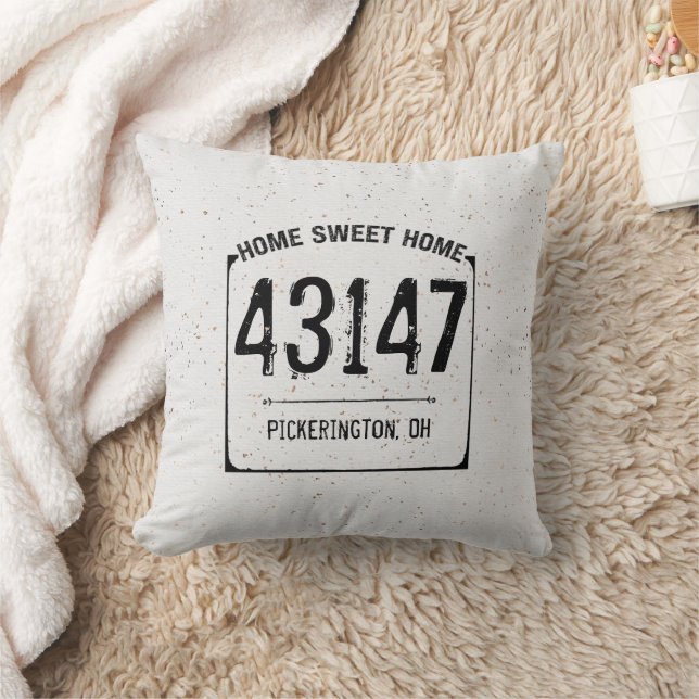 Coussin Farmhouse Signature Home Sweet Home Code postal (Couverture)