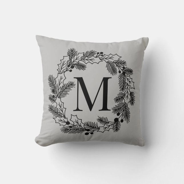 Coussin Farmhouse Signature Noël Couronne (Recto)