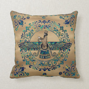 Coussin Farohar - Faravahar - Marbre et or de Fravashi
