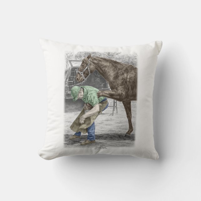 Coussin Farrier Blacksmith Chaussure Cheval (Recto)