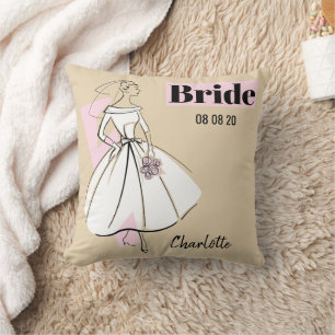Coussin Fashion Bride Neutral Bride Date Nom