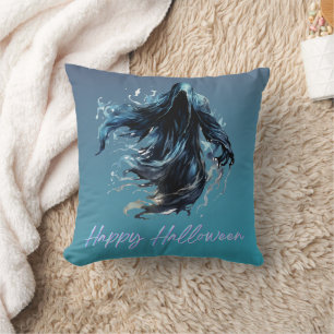 Coussin Faucheur bleu et noir Joy Halloween