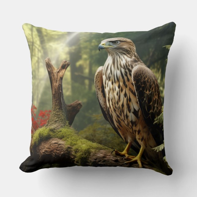 Coussin Faucon Animal Oiseau Faune Wilderness Coloré (Recto)