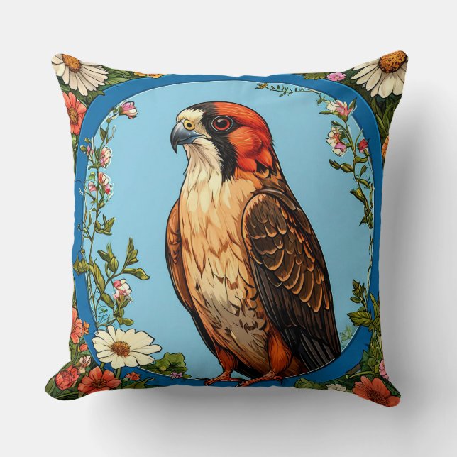 Coussin Faucon crécerellette Oiseau Rapace Nature Décorati (Recto)