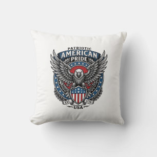 Coussin Faucon de bataille patriotique Aigle et faucon pat