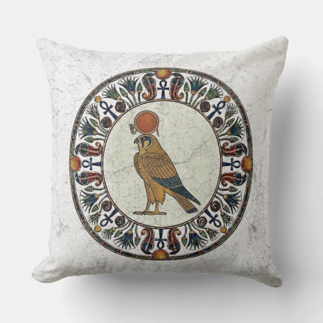 Coussin Faucon divin d'Horus | Dieu céleste royal égyptien (Recto)