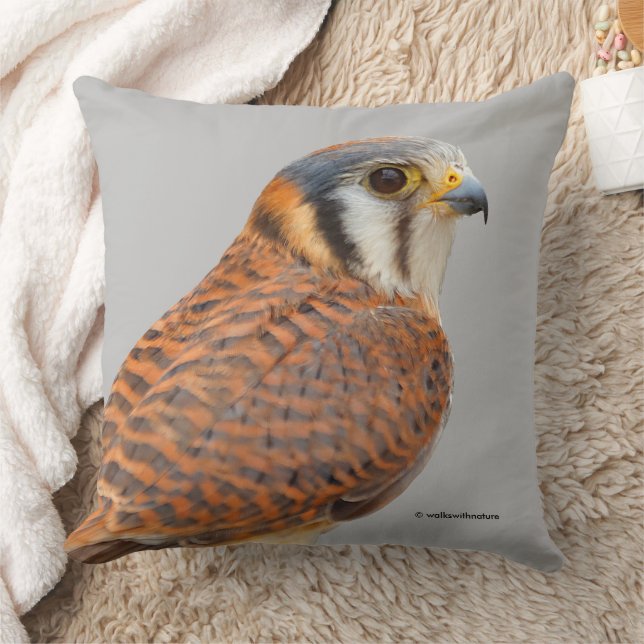 Coussin Faucon étonnant de Kestrel Sparrowhawk américain (Couverture)
