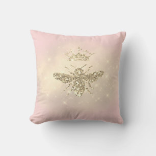 Coussin fausse parties scintillant queen bebe rose