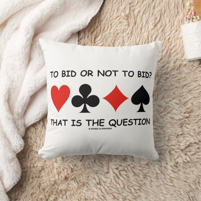 Coussin Faut-il enchérir ou non ? Telle est la question ?  (Couverture)