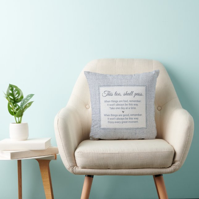 Coussin Faux Burlap Ce Trop Passera... (Chaise)