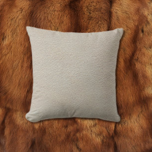 Coussin Faux cuir   Beige naturelle