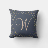 Faux foil or pluie gouttes de monogramme tendance