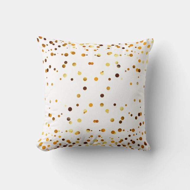 Coussin Faux Gold Foil Confetti Élégantes éperelles (Recto)