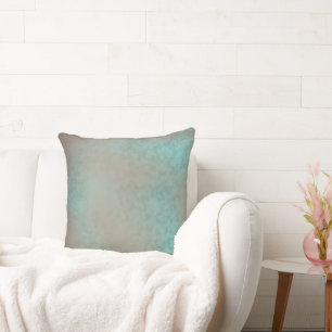 Coussin Faux Lace Motif Turquoise Antique