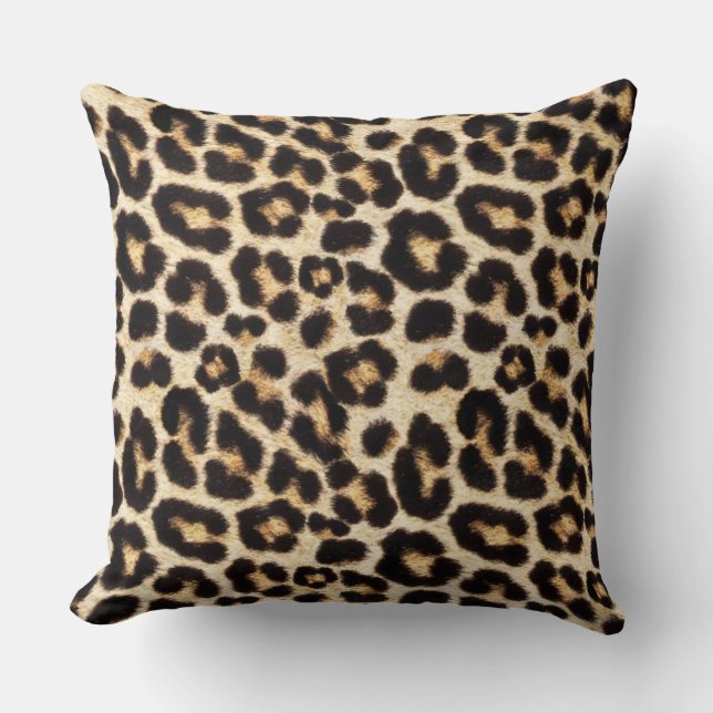 Coussin Faux Leopard Fur | Faux fourrage (Recto)