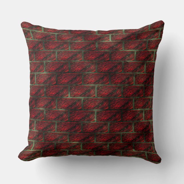 Coussin Faux mur de briques apparentes ou tuiles le simula (Recto)