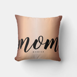 Coussin Faux Or Rose Minimaliste Moderne pour Mama