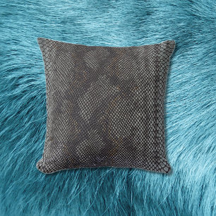 Coussin Faux Python Snakeskin détaillé