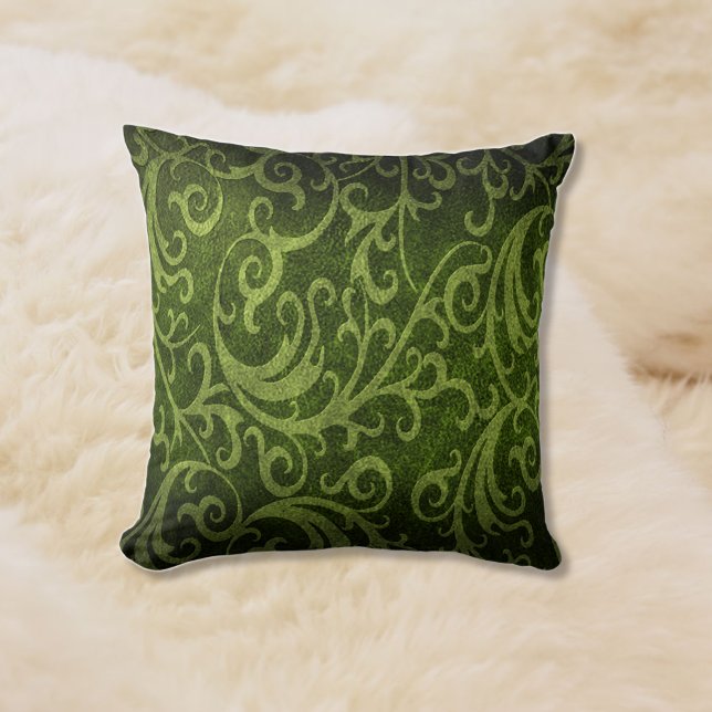 Coussin Faux Vert En Cuir Embossé (Créateur téléchargé)
