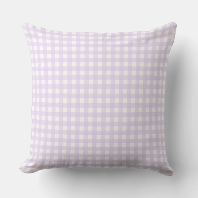 Coussin Faye et Lauren Gingham Rose Clair (Recto)
