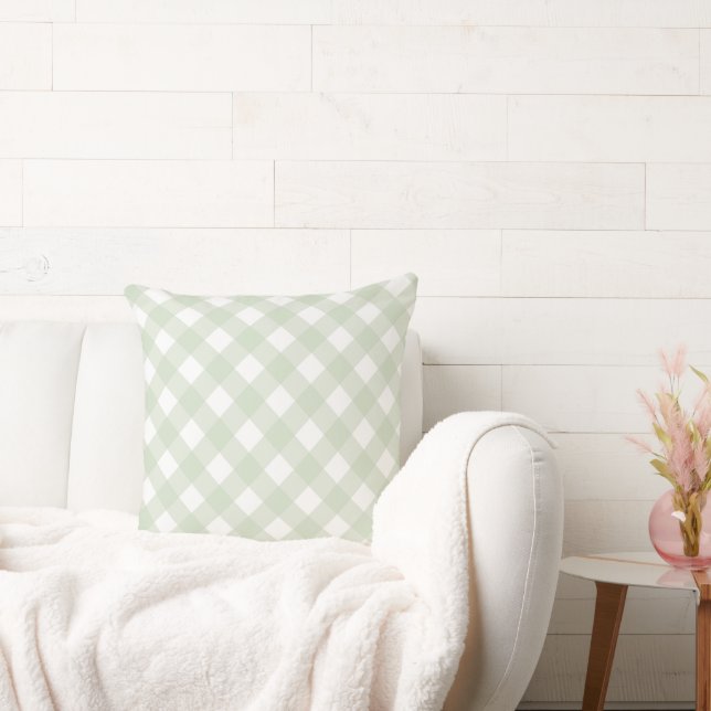 Coussin Faye et Lauren Green En vichy (Canapé)