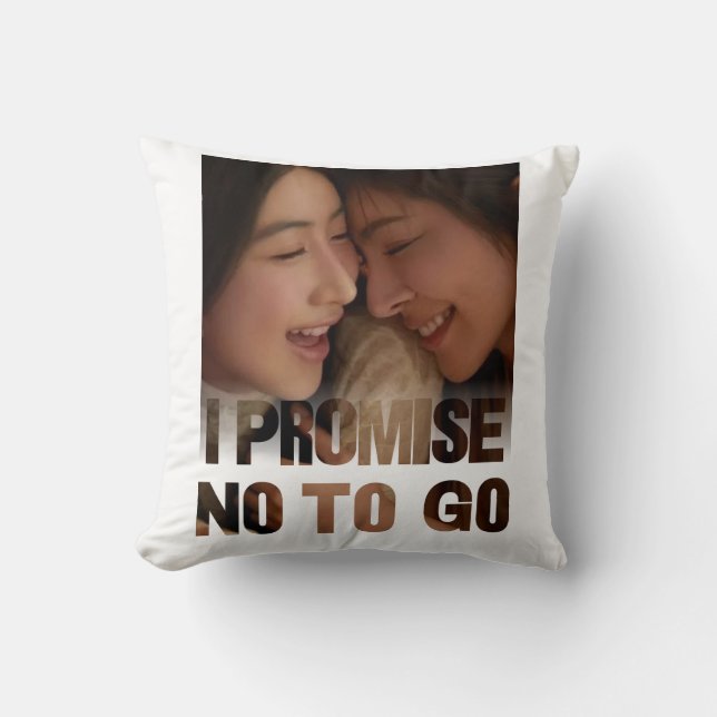 Coussin FayeYoko - Je promets de ne pas y aller (Recto)