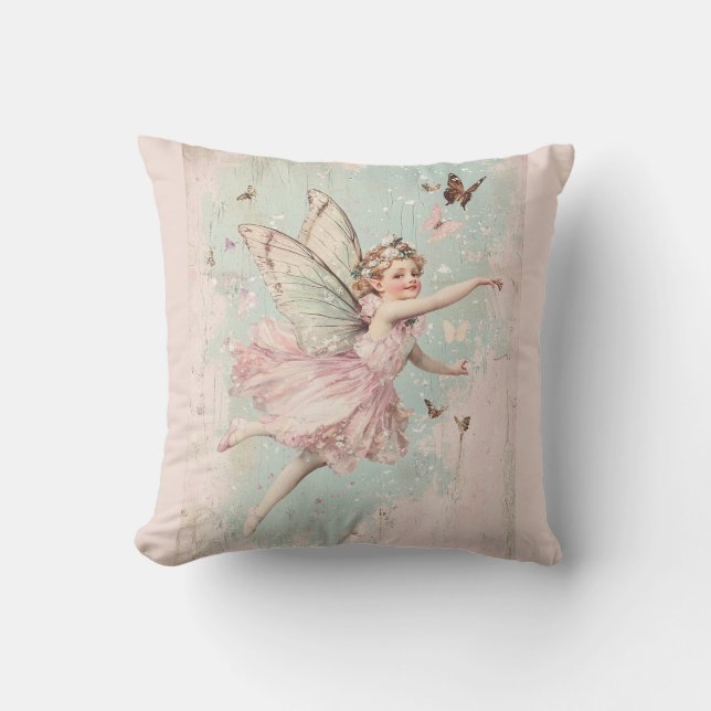 Coussin Fbattage et Fleur Twirl fille fée (Recto)