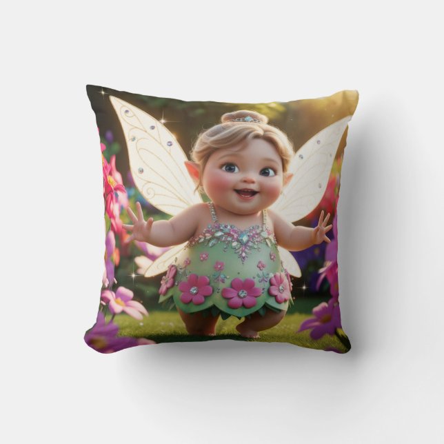Coussin Fée aux éclats de rire bébé  (Recto)