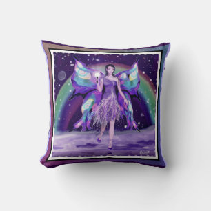 Coussin Fée de pluie violette