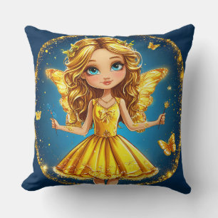 Coussin Fée Fantastique avec Accent de Chambre Enchantée P