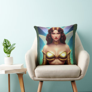Coussin Fée spatiale de l'âge d'or par Xzendor7