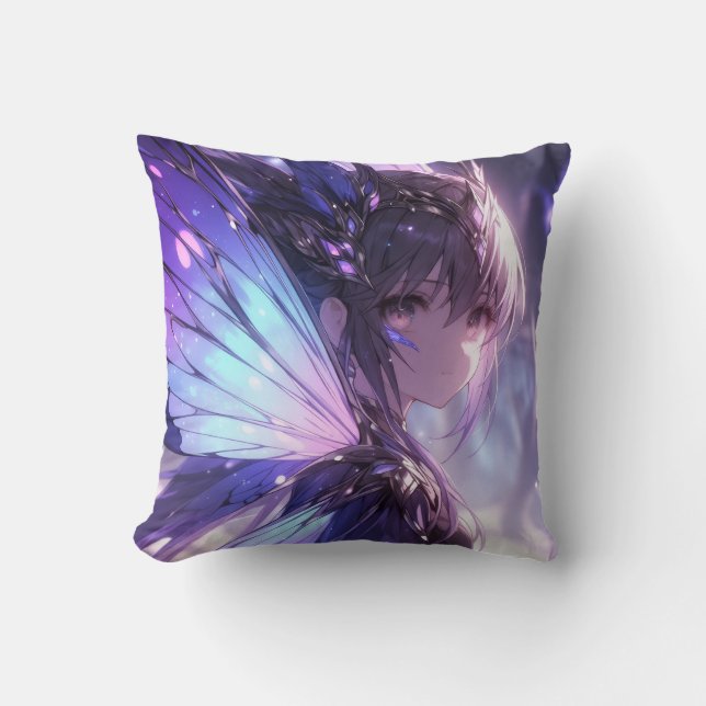 Coussin Fée violette magique  (Recto)