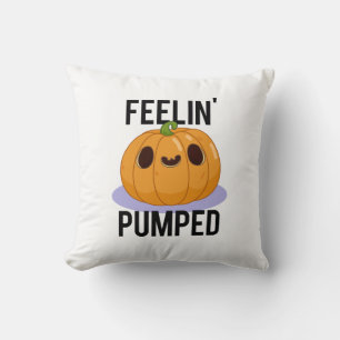 Coussin Feelin Pumped Funny Citrouille Pun
