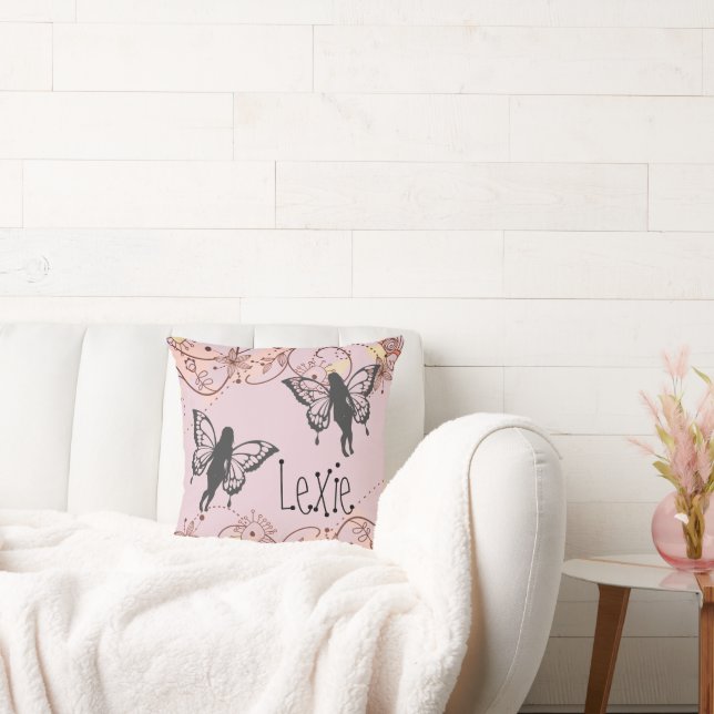 Coussin Fées d'Imaginaire Floral Personnalisées (Canapé)