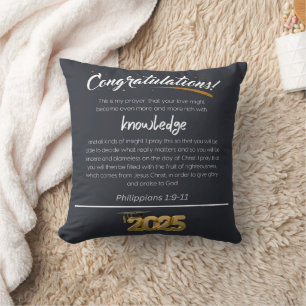 Coussin Félicitations 2025 Philippiens 1:9-11 Christian