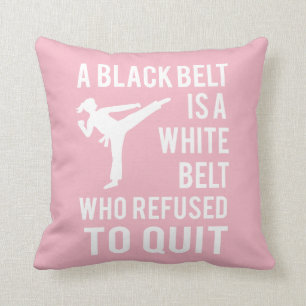 Coussin Félicitations de ceinture noire de karaté du